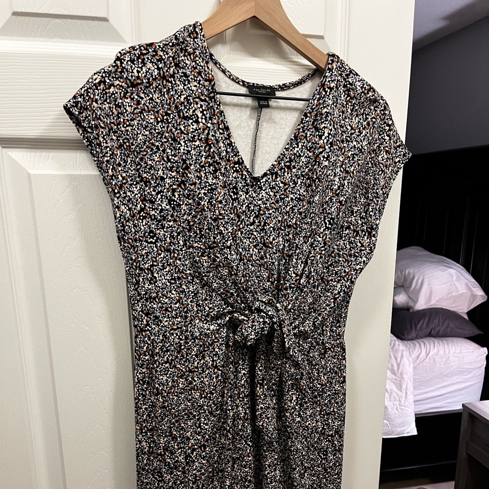 Ann Taylor Floral Blouson Midi Dress Size XS